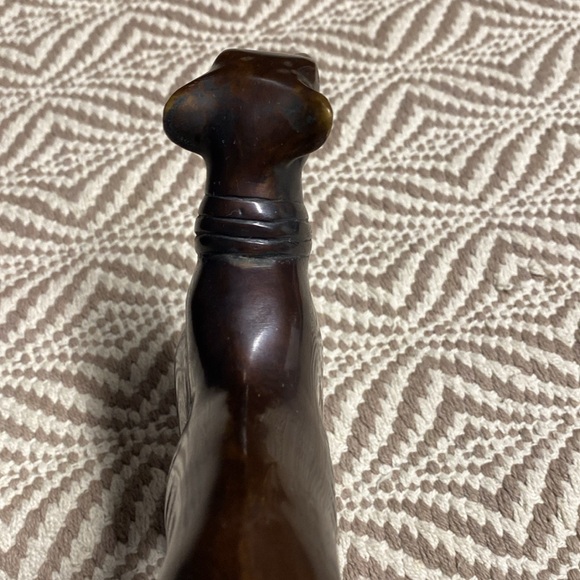 Vintage bronze greyhound whippet dog statue figure sculpture 8 inch - Picture 14 of 15